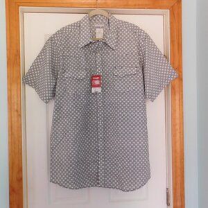 NEW Wrangler Wrancher Pearl Snap‎ Mens 2XT White Short Sleeve Western